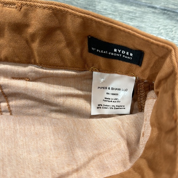 NEW • Veronica Beard • Women’s Ryder 11” Pleat Front Pants Clay Orange 26 - Picture 4 of 4